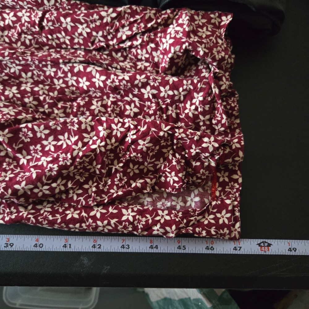 Vintage Ann Taylor Loft Floral Button Midi Dress 4‎ Cottage 90s Romantic Boho - Picture 10 of 11